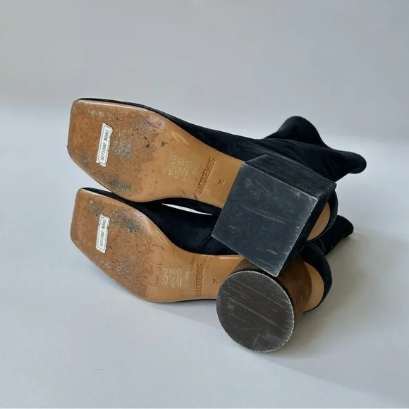 Jacquemus Rond Carré Gray Suede Ankle Boots size 36 - Picture 7 of 7